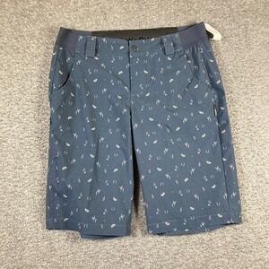 NWT Flylow‎ Shorts Womens 10 Blue Cowboy Print 12.5" Inseam